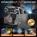 Portable Handheld Welding Machine - 110V IGBT Inverter Handheld Welder, 20-120A Portable ARC Welder, Hot Start & Anti-Stick for 3/32"-1/8" Welding Rods, Father's Day Gift for Men(Grey)