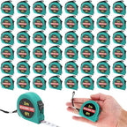 50 Pcs 6 FT Mini Tape Measure Retractable Bulk Small Measuring Tape Pocket Size Measurement Tool for Operation Christmas Items Party Favor Gifts Stuffers for Men(Water Green)