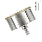 3-1/8inch | 80mm Diamond Hole Saw with Center Drill bit and Diamond-Coated Center Drill bit for Ceramic Glass Marble Fiberglass Granite and Porcelain Tiles by CENYB
