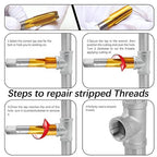 1/4-18 NPT Pipe Tap and 7/16" Drill Set,M2 HSS Hand Threading Plumbing Tap Set for Plumbers Mechanics DIY Thread Cutting Tools