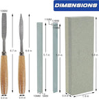 Lulu Home 13 PCS Wood Chisel with Canvas Bag, Wood Carving Tool Set Including Steel Beveled Chisel Tools with Rubber Handles, Rasps and Sharpening Stones for Woodworking