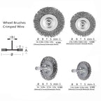 Wire Wheel Cup Brush Set,0.012-Inch Coarse Crimped Carbon Steel,Die Grinder Wire Brush for Drill,1/4In Hex Shank,Wire Drill Brush Se (12 Pack)