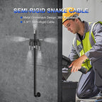 360 Articulating Borescope, 5" Monitor, 6.2mm Industrial Inspection Camera with 4-Way Joystick Articulation and 3.3FT Semi-Rigid Snake Tube, HD Endoscope for Automotive, Pipe & Equipment