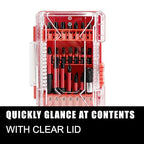 35 Pcs Screwdriver Bits Set, Hex S2 1/4 Impact Driver Bit Set, Anti-Tamper Security Torx Bit Set for Power Screwdrivers and Electric Drill Drivers, Allen Wrench Drill Bit Set with Case