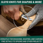 BeaverCraft S01 Wood Spoon Carving Knives Set Spoon Making Tools Kit Whittling Knife Hook Knife Right-handed Bowl Cup Kuksa for Beginners Woodworking Professional Wood Carving Kit