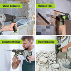 WORKPRO Premium 1-1/4 Inch SDS-Plus Rotary Hammer Drill, 7.5AMP, Lightweight Corded Version for Concrete Demolition Chipping Rotomartillo, 5 SDS-Plus Bits