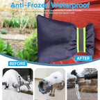 4Pack Outdoor Faucet Covers for Winter - Pro 6.7"W x 8.3"H Outdoor Water Faucet Covers Socks for Winter Freeze Protection Pipe Insulation Reusable Waterproof Insulated Spigot backflow Cover,Blue