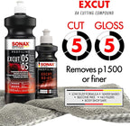 SONAX Profiline ExCut 05-05 | Heavy Cut Compound for Deep Scratch & Swirl Removal | High-Gloss Finish | Removes P1500 Sanding Marks, Scratches & Etching | Silicone-Free & Low Dust | 245300 | 1L