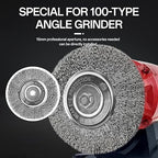 YKLP 6 Inch Wire Wheel Brush for Bench Grinder Grinding Wheel,Coarse Crimped Steel Wire 0.012" with 1/2" & 5/8" Arbor for Rust Removal, Cleaning, Polishing,1PC