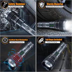 Rechargeable Flashlights High 5500.000Lumens,Super Bright LED Flashlight,Tactical Powerful Waterproof Handheld Flashlights with Zoomable 6Modes,USB Output&24H Long Life Battery for Emergency Camping
