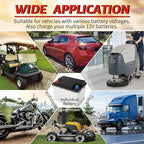 C15 Multiple Voltage Battery Charger 6V 8V 12V 24V Lead-Acid LiFePO4 Lithium Batteries, 15 A Automotive Car Battery Charger and Desulfator for Golf Cart Motorcycle Truck Lawn Mower