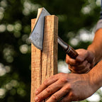 ESTWING Sportsman's Axe - 14" Special Edition Camping Hatchet with Forged Steel Construction & Genuine Leather Grip - E24ASEA