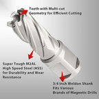 S&F STEAD & FAST Annular Cutter, 5/8" Diameter x 1" Depth of Cut for Magnetic Drill Press