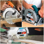 Luckyway 2-Pack 5-1/2 Inch 36T with 5/8 Inch Arbor TCT Circular Saw Blade Finishing and Trimming Saw Blade, Cordless Trim Saw Blade for Cutting Wood(1/2-Inch and 10-mm Reducer Bushings Include)