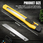 24-Pack Retractable Box Cutter | 9mm Snap-Off Blades with Lightweight Design | Carton/Plastic Opener for Home & Office | Exacto Knife Box Opener