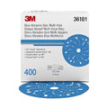 3M Hookit Blue Abrasive Discs 36181, Multi-Hole, 6 in, 400+ Grade, Pack of 50, Virtually Dust-Free, for Auto Sanding, Body Repair, Featheredging, Primer Sanding, Paint Preparation, E-Coat