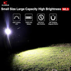 klarus WL3 Camping Light Magnetic Work Light, 1500 High Lumens, 13500mAh High Capacity, 6 Light Modes, Rechargeable Portable LED Lights for Work, DIY, Emergency, Car Repair & Camping - Khaki