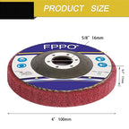 9Pcs 4" x 5/8" Nylon Fiber Flap Disc Polishing Grinding Wheel,Scouring pad Buffing Wheel for Angle Grinder Polishing,Flap Discs for Power-Operated Grinders