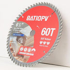 Circular Saw Blades 6-1/2 Inch 3-Pack, 60T for Wood Cutting – Ideal for Hardwood, Plywood, Chipboard – Precision Carbide-Tipped Saw Blades for Smooth Finish