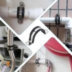 2 Inch 10 PCS 2 Holes Rubber Cushioned U Bracket Clamp, Reinforced Rigid Pipe Strap, Stainless Steel Conduit Straps Cable Clamp (50 mm) by Tavonuxt