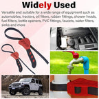 2 PCS Strap Wrench Plumbing, Rubber Strap Wrench, 24 Inch & 19.7 Inch Oil Filters Strap Wrenches, Water Filter Wrenches, Adjustable Rubber Jar Opener for Water Filters, Plumbing,Sink, Faucet (Red)