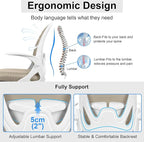 Primy Drafting Chair Tall Office Chair with Flip-up Armrests Executive Ergonomic Computer Standing Desk Chair with Lumbar Support and Adjustable Footrest Ring（Khaki）