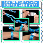 Epakh Paper Wristbands Neon Wrist Bands Waterproof Handbands for Events Lightweight Concert Wristbands Neon Colored Adhesive Wrist Band for Party
