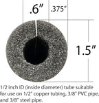Foam King Pipe Insulation for 1/2 inch Copper Pipe 3 Foot Length, Pack of 4