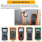 ZIBOO KIT-14 Test Lead Set,Compatible with Fluke Ideal Simpson mprobe/Fieldpiece/Extech/Digital Multimeter/Clamp Meter 4mm Banana Test Lead Probe Clip Substitute Klein Tools 69410