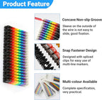 Clip on Wire Markers, Wire Number Labels Colorful Wire Numbering Marker Tube Cable Marker for Marking The Color Coded Cables(100PCS -2.5MM 2.5)
