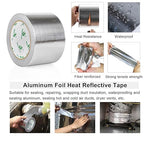 BOMEI PACK Adhesive Aluminum Foil Heat Shield Tape 2 Pack Barrier Fiberglass Thermal Insulation Reflective Material High Temp Protection (3 inch)