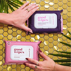 goodwipes Flushable Butt Wipes - Vitamin E & Aloe - Sewer & Septic Safe - Extra Large Adult Wet Wipes For Women & Men - Bathroom Essentials - Lavender, 418 Count (8 Packs + 1 Travel)