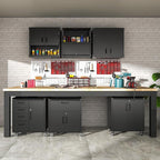 Metal Mobile Tool Storage Cabinet with Wheels,Black Heavy Duty Rolling Tool Cabinets for Garage,Metal Storage Cabinets with 2 Locking Doors and Drawer,Assembly Required