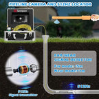Sanyipace Sewer Camera with Locator 65 FT/20 M, Drain Pipe Inspection Camera with Detector, Waterproof Cámara Probe w/h 512Hz Transmitter, Distance Counter, 9" Color Screen, 16GB TF Card, 5mm Cable