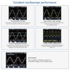 OWON Handheld Oscilloscope, Digital Multi Functional Oscilloscope Multimeters,20000 Counts Portable 2 in 1 Universal Test Instrument, with 3.5 inch LCD Screen Display 2CH 25Mhz Bandwidth HDS25
