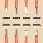 Deluxe Wood Carving Kit with Leather Case,Wood Carving Tools Set with Wood Carving Knife,Detail Knives,Basswood Blocks,Gloves,Strop Block,Polishing Compound for Whittling Kit Hobbies for Adults
