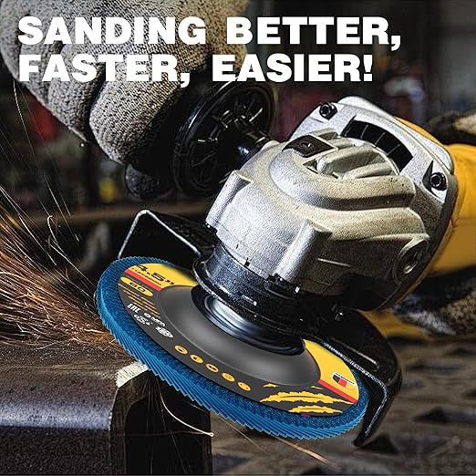 Flap Discs 4 1/2 for Angle Grinder, 12 Pcs Flap Discs 40/60/80/120 Grit, 4.5" x 7/8" High Density Zirconia Type 27 Flap Sanding Disc for Grinding, Rust Removal, Sanding and Finishing -12 Packs