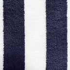 Amazon Basics 100% Cotton Terry Absorbent Cabana Stripe Pool & Beach Towels, Soft, Large, and Thick, 2-Pack, Navy Blue, 30 in x 60 in