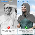 4 Pack Cooling Hoodie Towels for Neck and Face, UPF 50 Sun Protection & Instant Cooling, Ice Towels for Hot Weather, Soft Breathable Towel for Sport, Work Out, Gym, Camping & More Activities