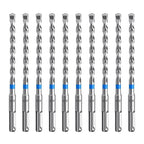 toolant Masonry Drill Bit,SDS Plus Rotary Hammer Drill Bits Set for 5/16" x6inch 10pcs,Carbide Tipped 2-Cutter for Concrete,Masonry and Brick