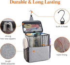 Lifewit Mesh Shower Caddy Bag Portable College Dorm Room Essentials Caddy Tote Basket for Bathroom, Gym, Travel, Camping Quick Dry Hanging Shower Organizer Toiletry Bag for Women Wen, Large, Gray