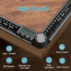 Third Generation Protractor Angle Finder, Digital Angle Ruler with 7inch/200mm, Angle Gauge for Woodworking/Carpenter/Construction Tools(2 Batteries Included) (Enhanced ABS)