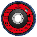 FOXBC 4-1/2 inch Flap Disc for Angle Grinder, 40 Grit, Type 29, Premium Zirconium Grinding and Polishing for Metal, 10 Pack