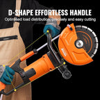 VEVOR Electric Concrete Saw, 9 in Circular Saw Cutter with 3.5 in Cutting Depth, Wet/Dry Disk Cutter Includes Water Line, Pump and Blade, for Stone, Brick, Porcelain, Concrete, 1800W Motor