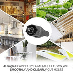 3/4 Inch Hole Saw with 9.1mm Triangle Shank Arbor, JTemgle Bi-Metal Hole Saw Heavy Duty Hole Cutting Tool for Cornhole Boards, Recessed Lights, Wood, Plastic, Drywall & Soft Metal