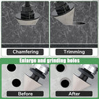 Diamond Tile Hole Saw Kit, 10 PCS Diamond Drill Bit Set, Diameter 6/6/8/19/35/51/65mm for Tile Porcelain Ceramic Marble, with 20mm Finger Bit, 50mm Chamfer Bit and SDS Adapter