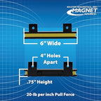 Master Magnetics 6" Magnetic Bar Tool Organizer - Easy to Install Magnet Storage Holder for House, Garage, Shed, or Job Site - Black Powder Coat