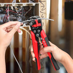Kuject Wire Stripper and Crimping Tool Kit, AWG 24-10 Self-Adjusting Electrical Wire Stripping with AWG 22-10 Ratchet Wire Crimper for Heat Shrink Connectors