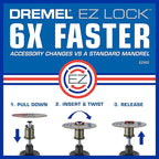 Dremel EZ727-01 EZ Lock Sanding & Grinding Rotary Tool Accessories Kit, 18-Piece Assorted Set - Perfect for Detail Sanding and Sharpening