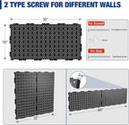 WORKPRO Metal Pegboard 16”x 32” Steel Panel with Round Holes & Vertical Slots 3-Pack, Black Heavy Duty Garage Peg Board Wall Pegboard for Wood Working Work Shop, Craft Room Organization